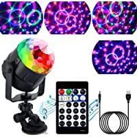 ZStarlite Bola de Luces Discoteca Giratoria para Fiesta con Cable USB- Control Remoto